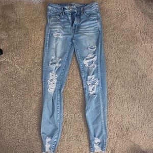 American Eagle ripped skinny jeans